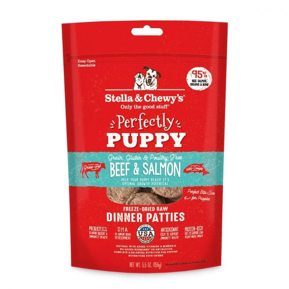 Stella & Chewy's Perfectly Puppy Freeze-Dried Beef and Salmon 14 oz. {L+1x} 860283 852301008090