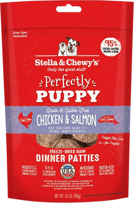 Stella & Chewy’s Perfectly Puppy Freeze - Dried Chicken and Salmon 14 oz. {L + 1x} 860285 - Dog