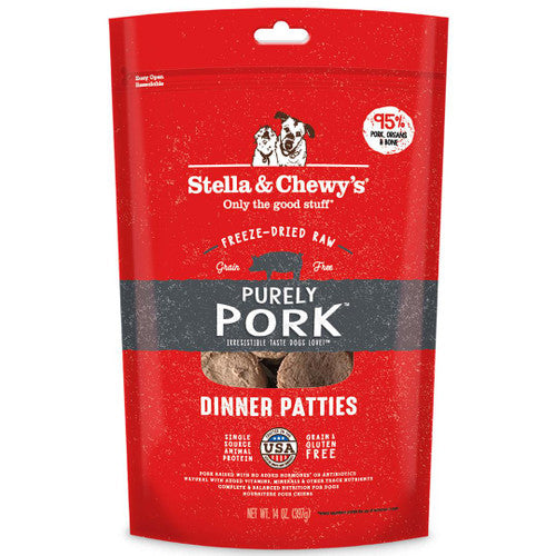Stella& Chewy’s Purely Pork - Dinner Patty 14oz {L + 1x} 860339 - Dog