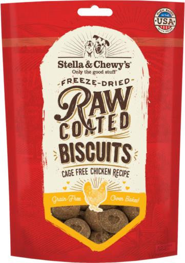 Stella & Chewy's Raw Coated Biscuits Cage-Free Chicken Recipe 9 oz {L+1x} 860256 186011001851