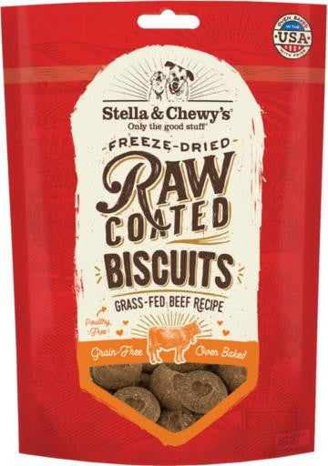 Stella & Chewy's Raw Coated Biscuits Grass-Fed Beef Recipe 9 oz {L+1x} 860255 186011001844