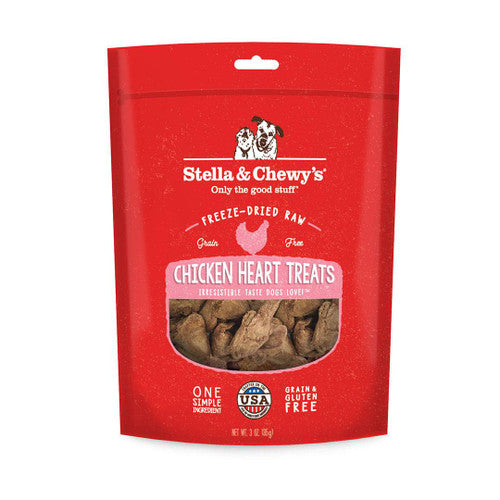 Stella & Chewy’s Single Ingredients Treats - Freeze Dried Chicken Hearts 3 oz {L + 1x} 860343 - Dog