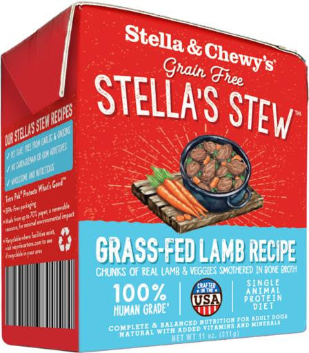 Stella & Chewy's Stella's Stews Grass-Fed Lamb Recipe 11 oz. {L+1x} 860193 852301008052