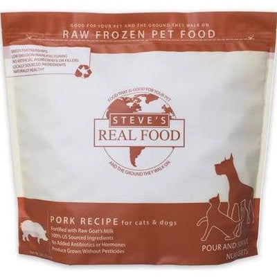 Steve's Real Food Dog-cat Frozen Pork Nuggets 5lb !{L-x} SD-5 691730153052