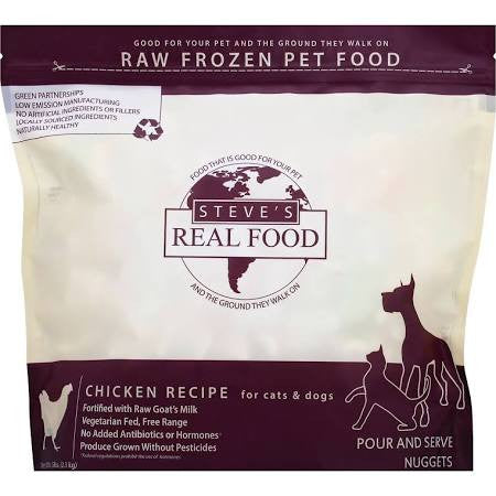 Steve’s Real Food Dog Frozen Chicken Nuggets 5lb!{L - x} SD - 5