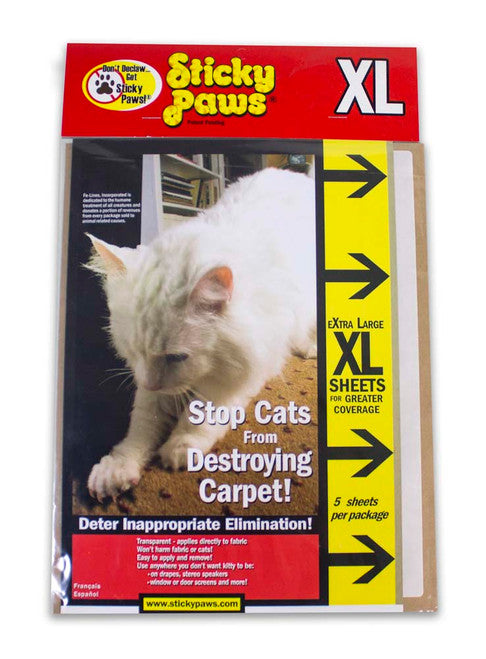 Sticky Paws Carpet Sheets 5pk XL - Cat