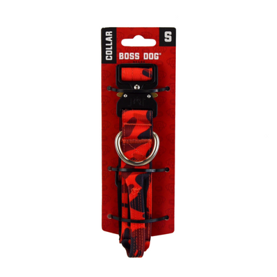 Boss Dog Tactical Adjustable Dog Collar Red Camo Small, 13-16 in 850030579218