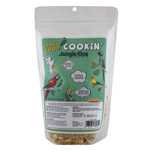 Sun Seed Crazy Good Cookin’ Jungle Rice Bird Treat 16 oz