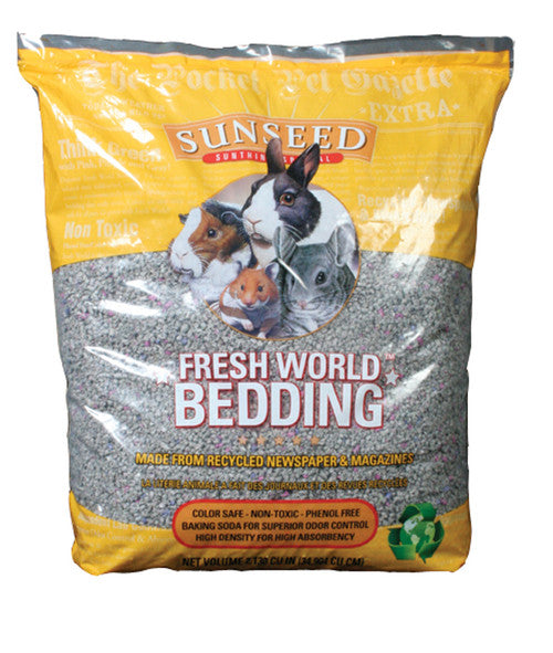 Sun Seed Fresh World Bedding for Small Animals Grey 2130 cu in - Small - Pet