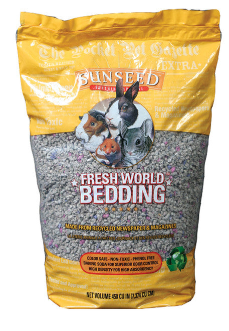 Sun Seed Fresh World Bedding for Small Animals Grey 450 cu in - Small - Pet