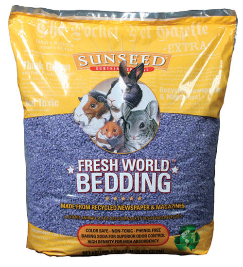 Sun Seed Fresh World Bedding for Small Animals Purple 2130 cu in - Small - Pet