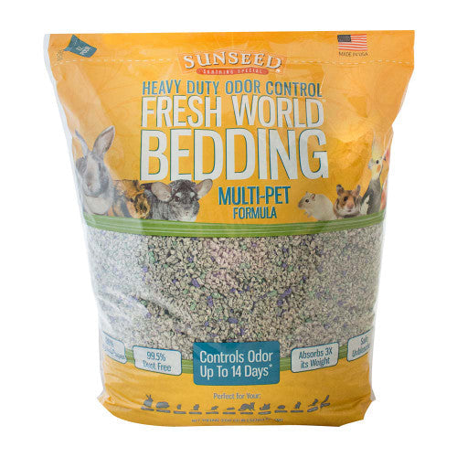 Sun Seed Fresh World Multi Pet Bedding Grey 2130 cu in - Small - Pet
