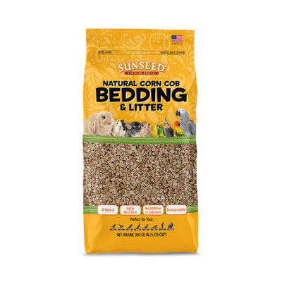 Sun Seed Natural Corn Cob Bedding for Small Animals Brown 350 cu in - Small - Pet