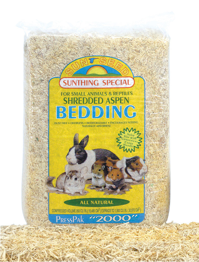 Sun Seed Shredded Aspen Bedding for Small Animals Brown 1200 cu in