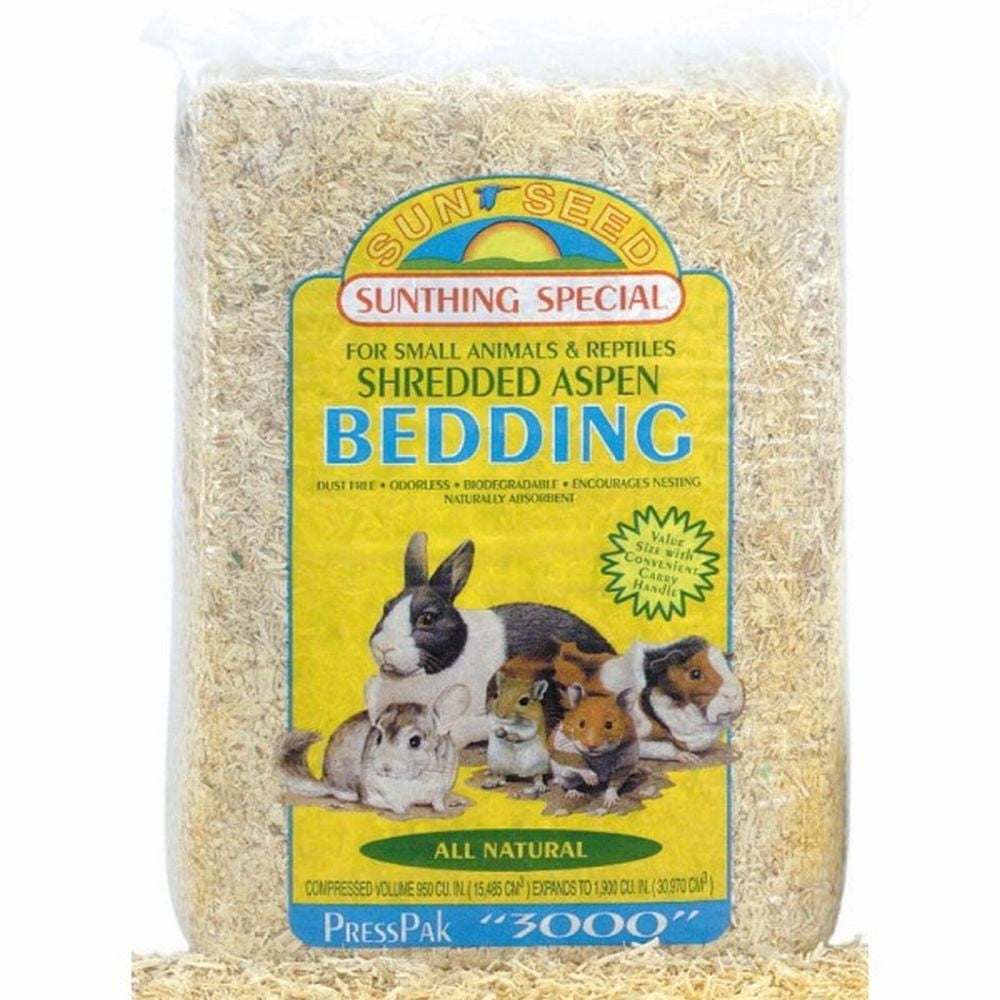Sun Seed Shredded Aspen Bedding for Small Animals Brown 2500 cu in