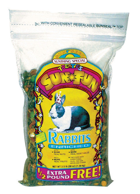 Sun Seed SunFun Rabbit Dry Food 3.5 lb - Small - Pet