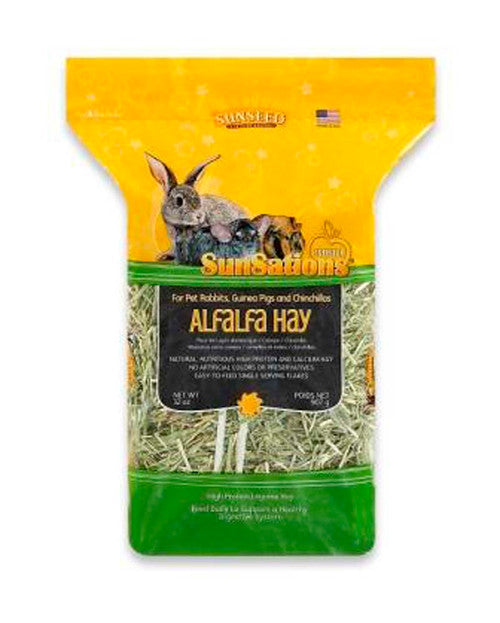 Sun Seed SunSations Natural Alfalfa Hay for Small Animals 32 oz - Small - Pet