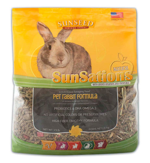 Sun Seed SunSations Rabbit Dry Food 3.5 lb - Small - Pet