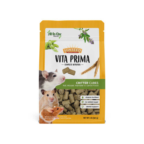 Sun Seed Vita Prima Critter Cubes Dry Food 2 lb - Small - Pet