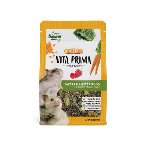 Sun Seed Vita Prima Dwarf Hamster Dry Food 2 lb - Small - Pet