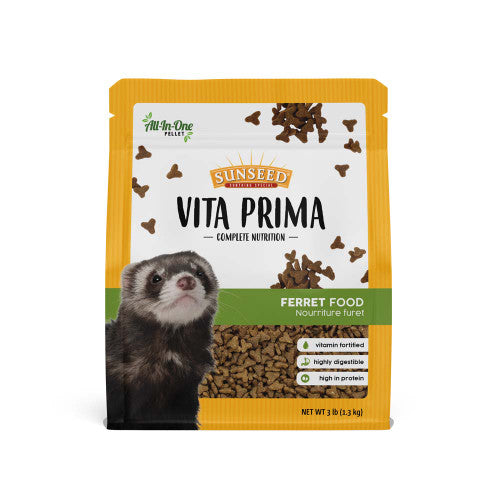 Sun Seed Vita Prima Ferret Dry Food 3 lb - Small - Pet