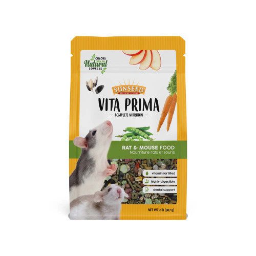 Sun Seed Vita Prima Rat & Mouse Dry Food 2 lb - Small - Pet