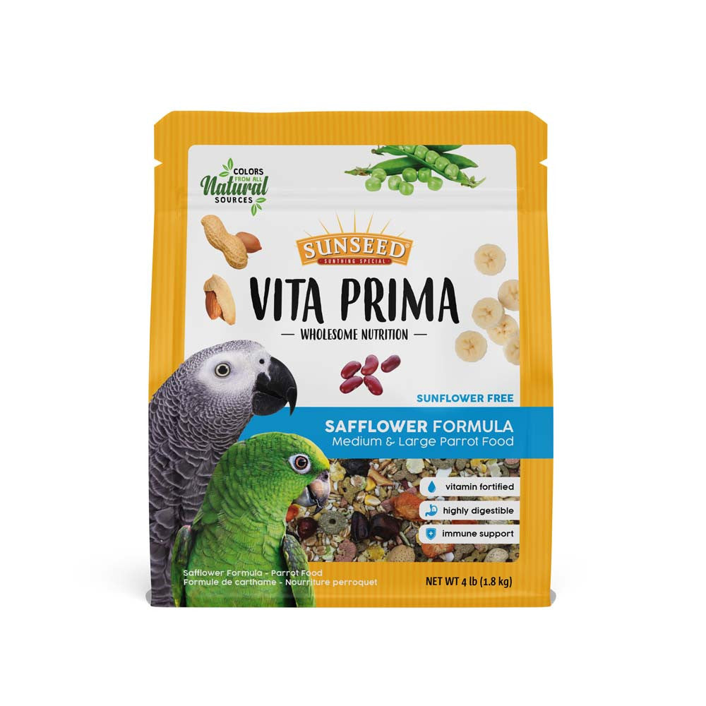 Sun Seed Vita Prima Safflower Formula Medium & Large Parrot Food 4 lb