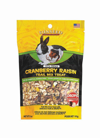 Sun Seed Vita Prima Trail Mix Treat for Rabbits & Guinea Pigs Cranberry Raisin 5 oz - Small - Pet