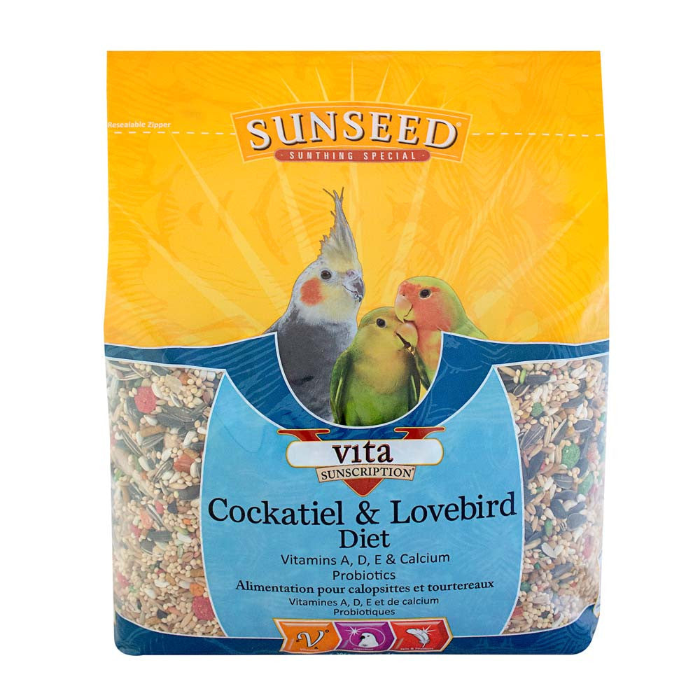 Sun Seed Vita Sunscription Cockatiel & Lovebird Diet Bird Food 5 lb