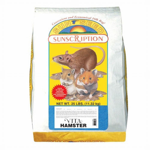 Sun Seed Vita Sunscription Hamster and Gerbil Dry Food 25 lb - Small - Pet
