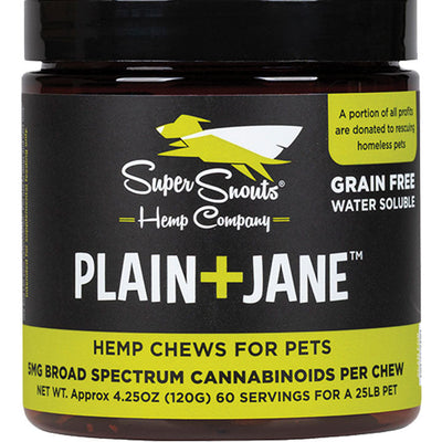 Super Snouts Hemp Dog Broad Cbd Chew Plain Jane 30 Count 733810234937