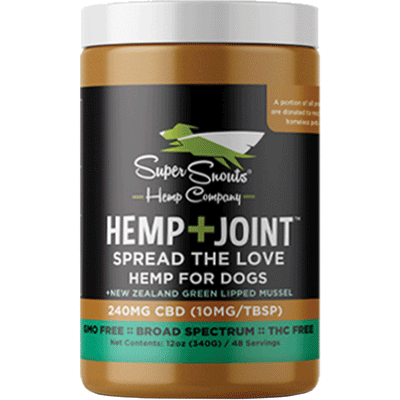 Super Snouts Hemp Dog Broad Cbd Peanut Butter Hip & Joint 240mg 733810234869