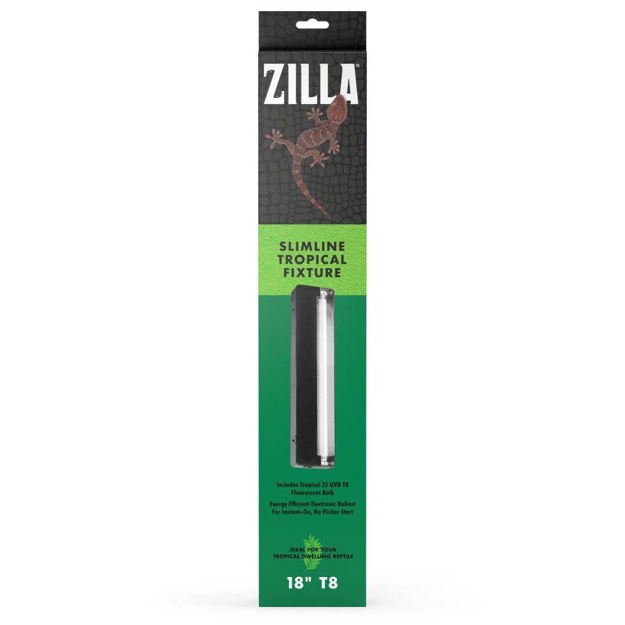 Zilla Slimlines T8 Fluorescent Light Fixture Tropical 18 Inches