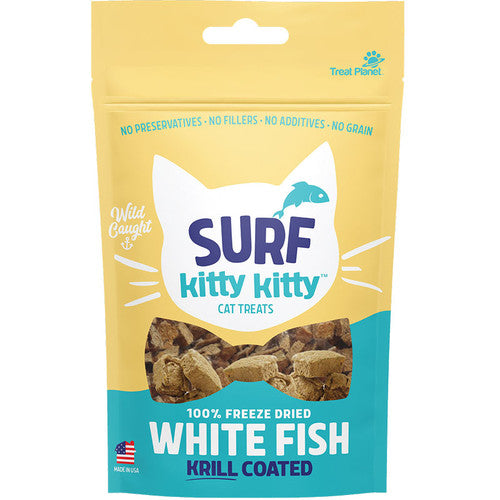 Surf Kitty 100% Freeze - dried White Fish Treat With Krill Coating 0.6oz - Cat
