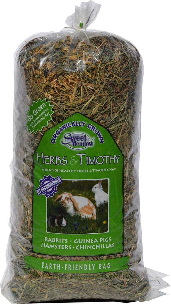 Sweet Meadow Farm 2nd Cut Organic Herbs & Timothy Hay for Small Animals 20 oz