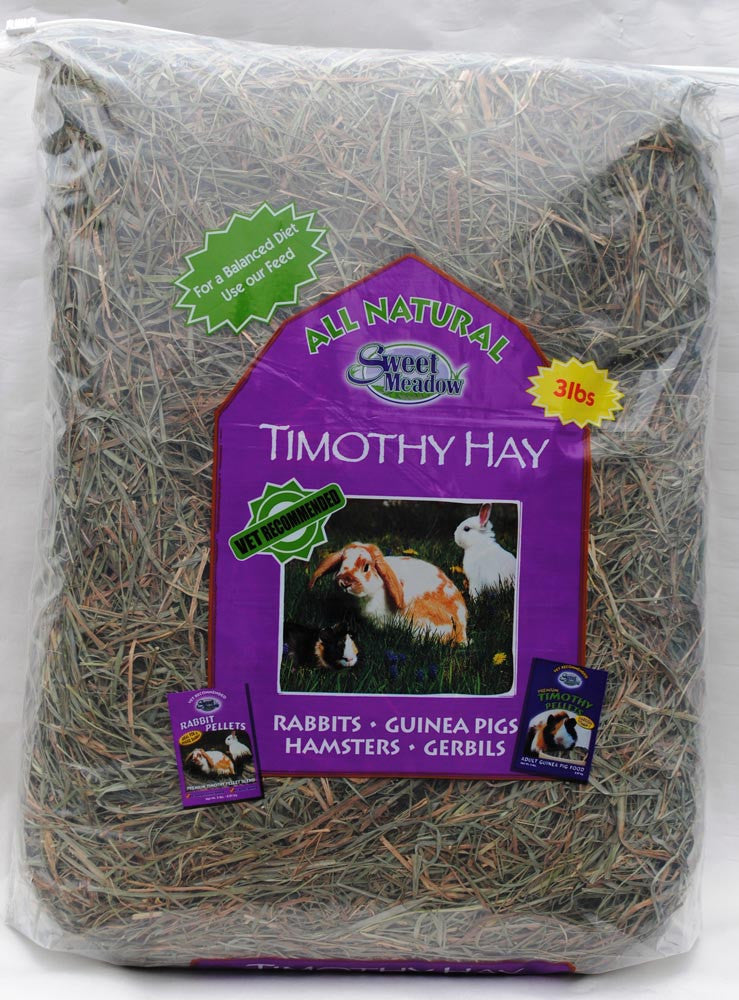 Sweet Meadow Farm 2nd Cut Timothy Hay for Small Animals 3 lb (D)