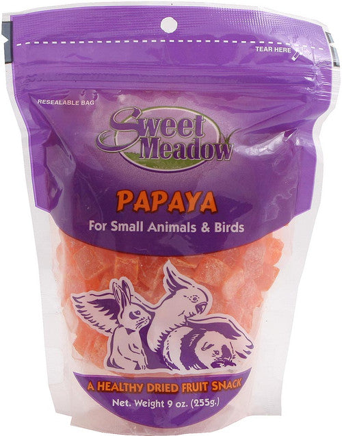 Sweet Meadow Farm Dried Papaya Treat for Small Animals 9 oz - Small - Pet