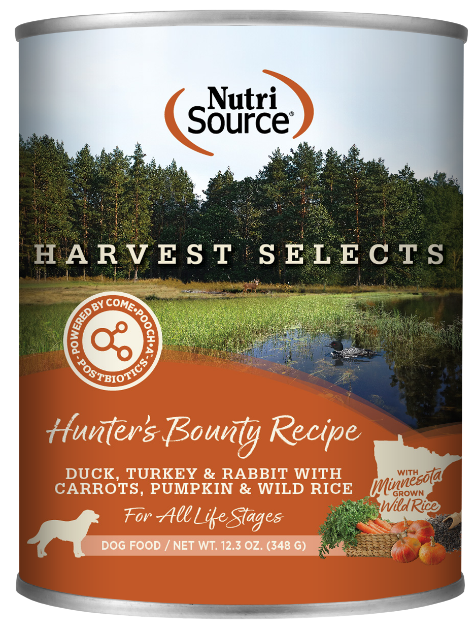 NutriSource Harvest Selects Canned Dog Food Hunter's Bounty 12ea/12.3 oz 073893020424