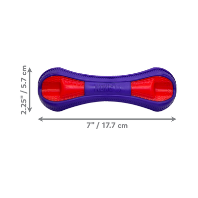 KONG Duets Duos Dog Toy Bone Medium 035585504759