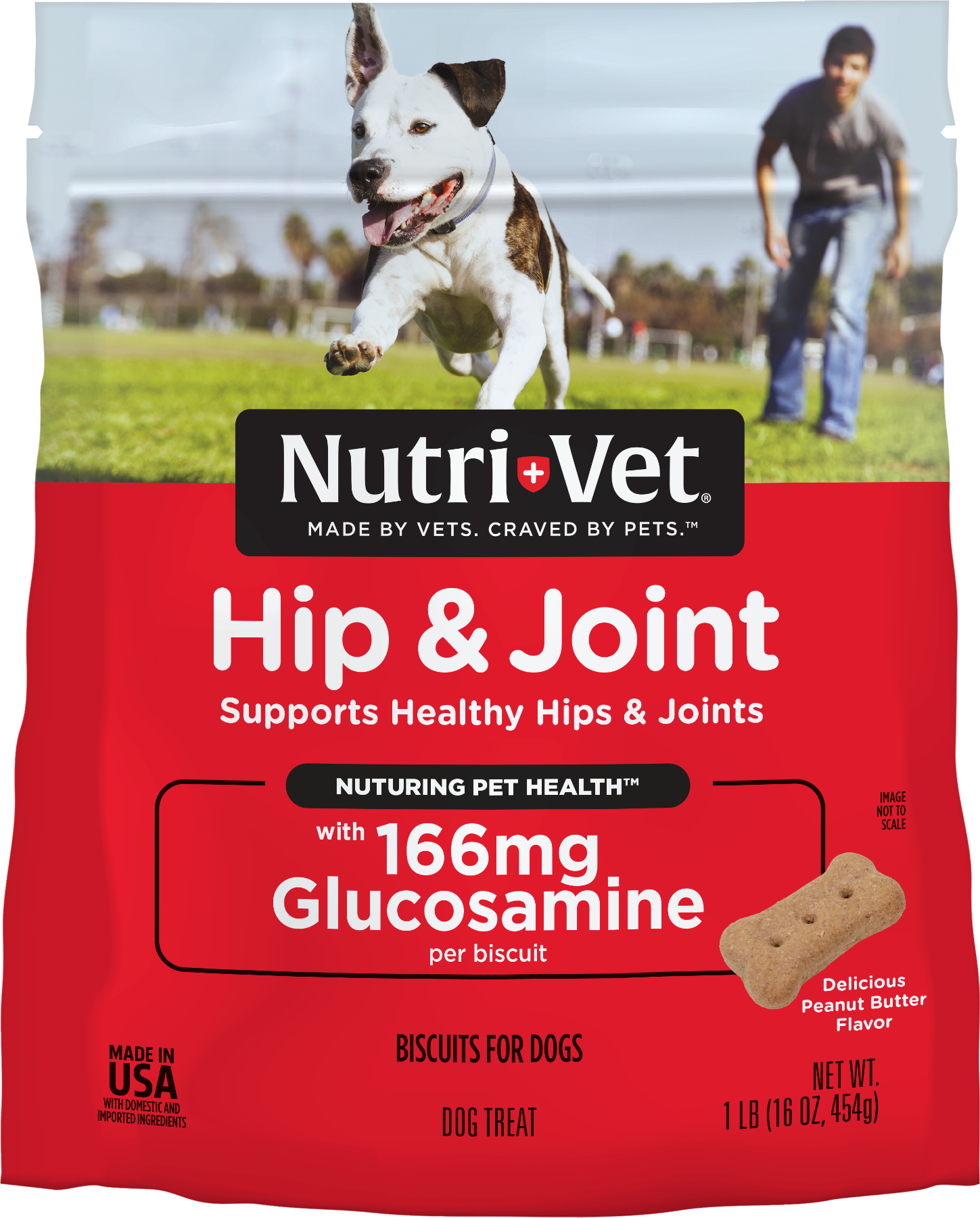 Nutri-Vet Hip & Joint Dog Biscuits Peanut Butter 16 oz 669125002100