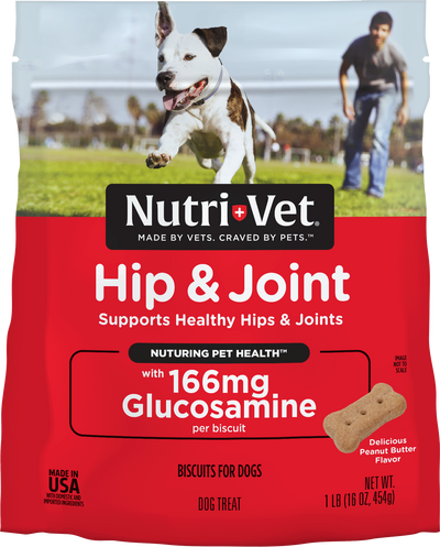 Nutri-Vet Hip & Joint Dog Biscuits Peanut Butter 16 oz 669125002100