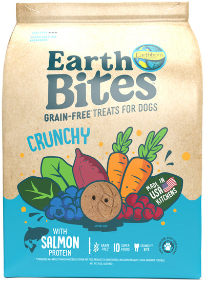 Earthborn Holistic EarthBites Crunchy Dog Treats Salmon & Pumpkin 10 oz 034846723625
