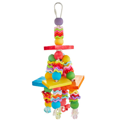 A & E Cages Happy Beaks Fiesta Blocks Bird Toy 644472017755