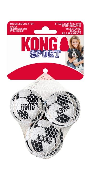 KONG Sport Soccer Balls Dog Toy Soccer Ball Small, 3 pk 035585539225