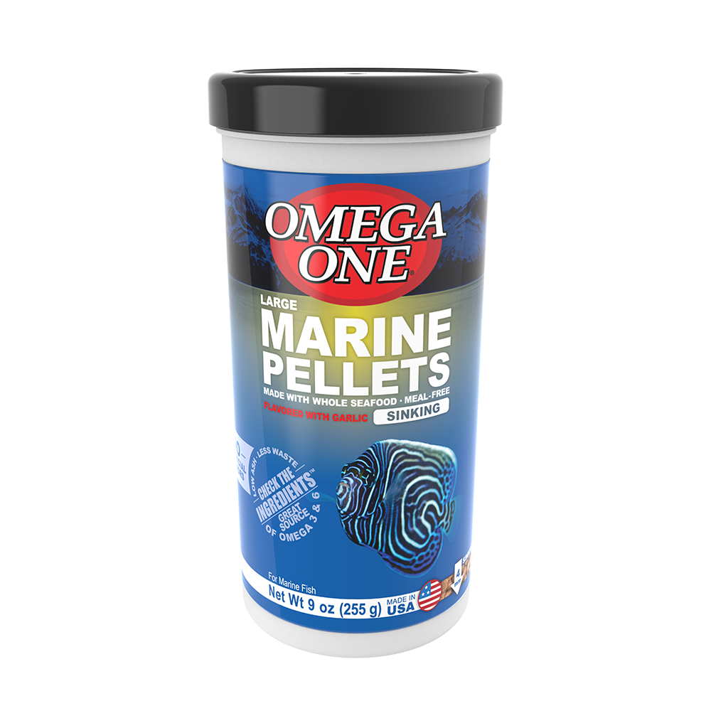 Omega One Marine Sinking Pellet Fish Food Large Pellets 9 oz 698220044111