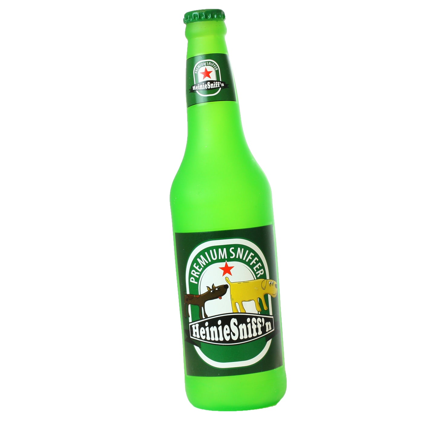 Silly Squeakers Beer Bottle Heini Sniffn Squeaky Dog Toy Green 10 in 180181903946