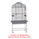 A & E Cages Majestic Parrot Cage Platinum Medium, 32In X 23In X 67 in 644472014525