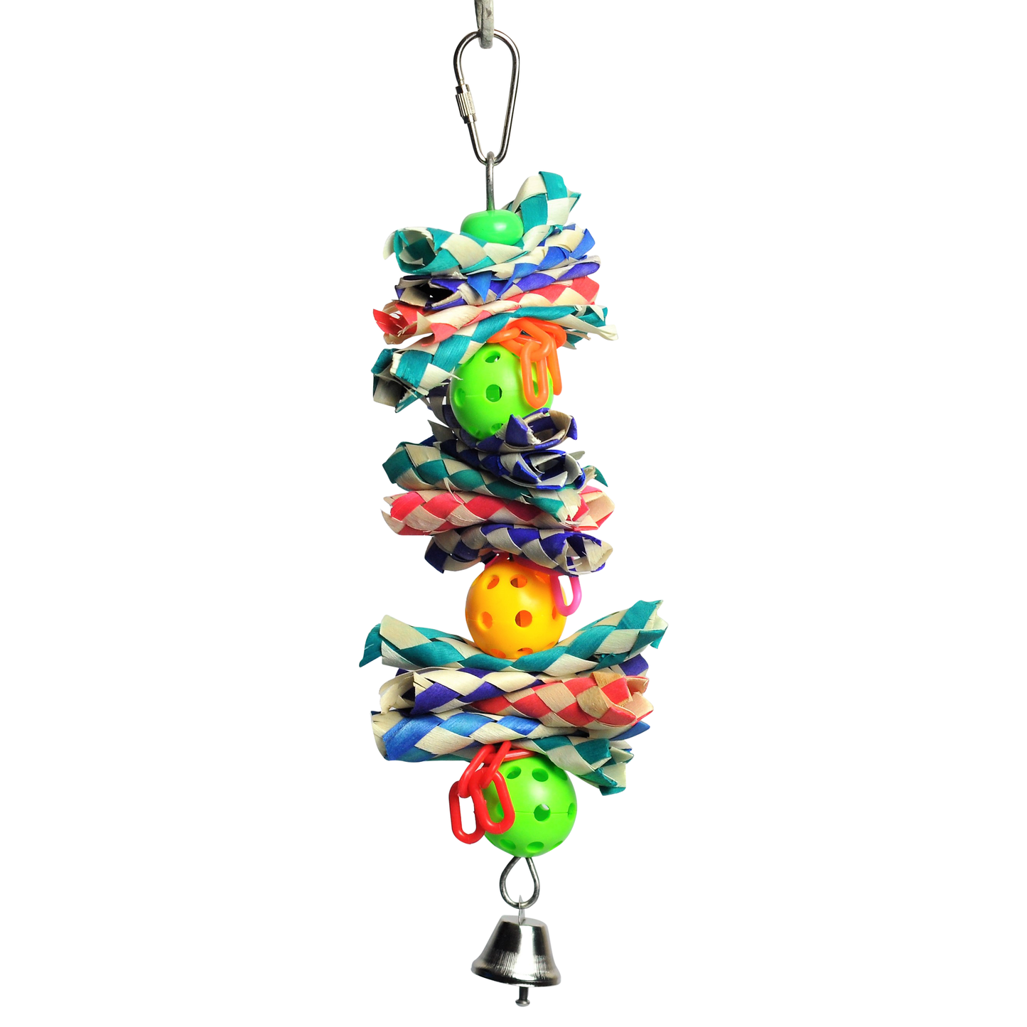 A & E Cages Happy Beaks Hanging Finger Trap & Balls Bird Toy 644472014075