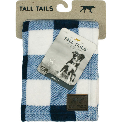 Tall Tails Dog Blanket Navy Plaid 30x40