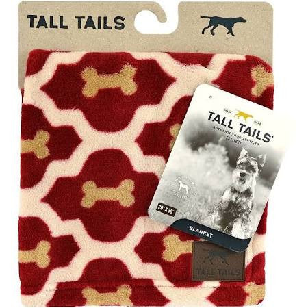 Tall Tails Dog Blanket Red Bone 20x30 {L - x}